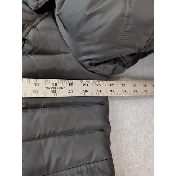 London Fog Women's LG Puffer Jacket Coat Gray Hooded Parka Down And Feather Fill - Picture 7 of 12